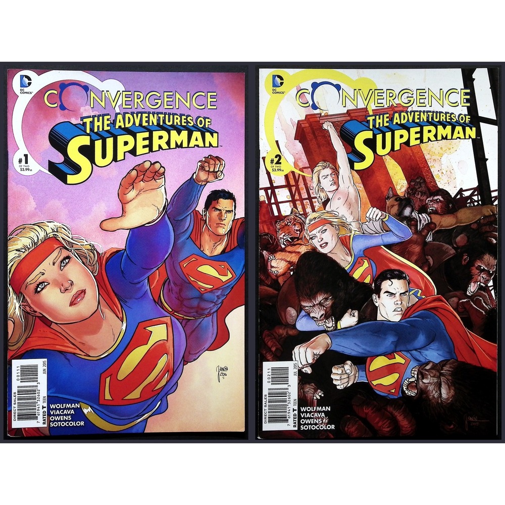 DC Comics Convergence The Adventures of Superman 1 2 Set Comic Books VF+‎